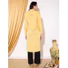 Yellow Striped Slit Shirt Kurti With Black Pant