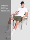 Plain Army Green Mens Boxer