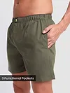 Plain Army Green Mens Boxer