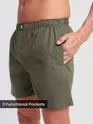 Plain Army Green Mens Boxer