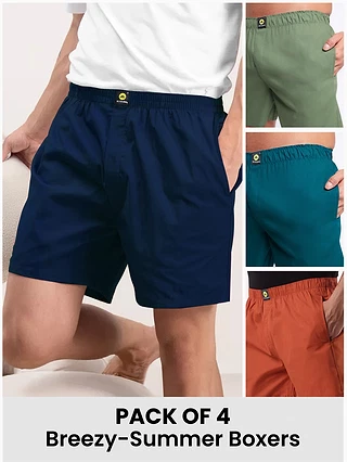 Pack Of 4 - Breezy-Summer Boxers