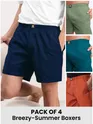 Pack Of 4 - Breezy-Summer Boxers