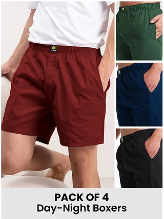 Pack Of 4- Beyoung Day-Night Boxers 