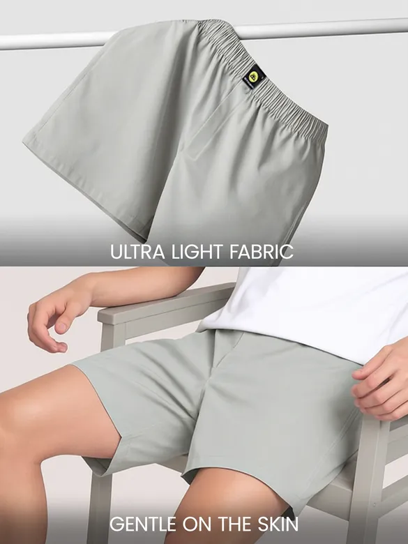 Plain Light Grey Mens Boxers