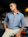 Soft Blue Crushed Shirt