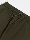 Army Green Cotton Cargo Joggers