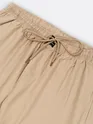 Beige Cotton Cargo Joggers