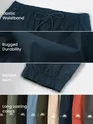 Dark Blue Cotton Cargo Joggers
