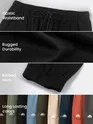 Jet Black Cotton Cargo Joggers