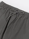 Metal Grey Cotton Cargo Joggers