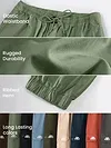 Sage Green Cotton Cargo Joggers