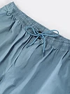 Smoky Blue Cotton Cargo Joggers