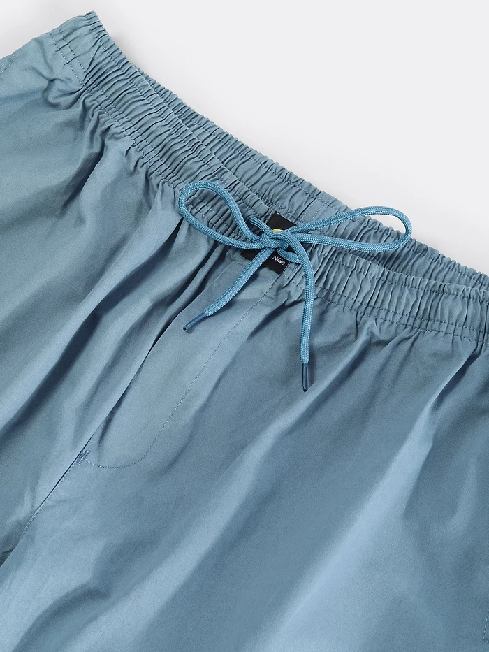 Smoky Blue Cotton Cargo Joggers
