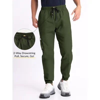 Army Green Cargo Mens Jogger Pants
