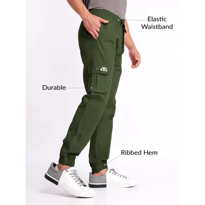 Army Green Cargo Mens Jogger Pants