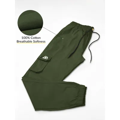 Army Green Cargo Mens Jogger Pants