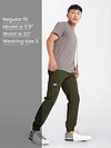 Army Green Cotton Cargo Joggers