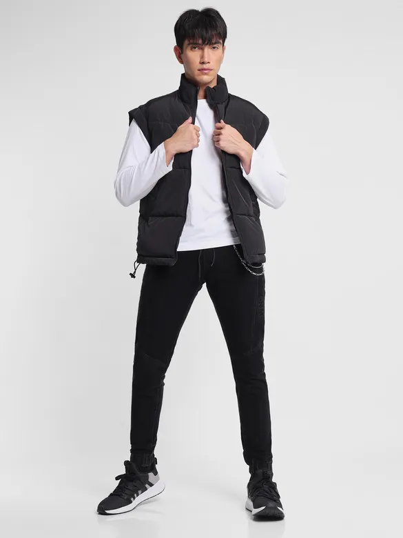 Black Denim Joggers