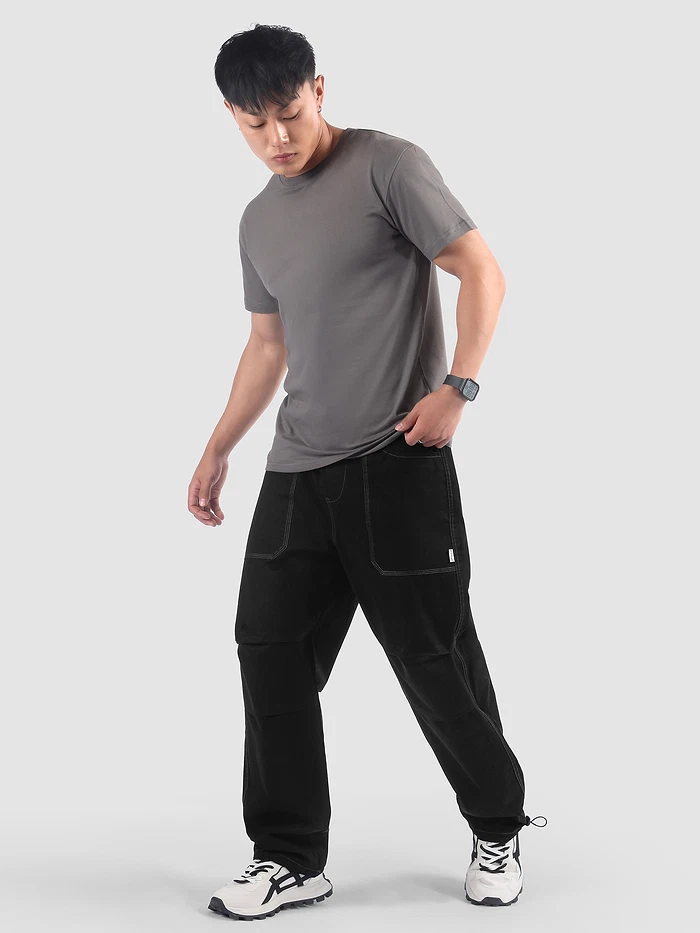 Black Elasticated Cargo