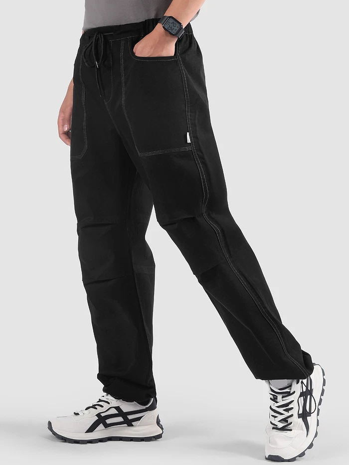 Black Elasticated Cargo