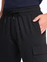 Black Knitted Shorts for Men