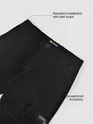 Black Solid Cargo Pants for Men