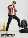 Black Solid Cargo Pants for Men