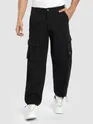 Black Statement Cargo Pants