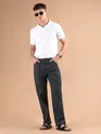 Black Striped Patch Pocket Cargo Trousers