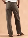 Brown Striped Patch Pocket Cargo Trousers