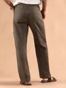 Brown Striped Patch Pocket Cargo Trousers