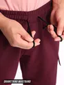Burgundy Knitted Shorts for Men