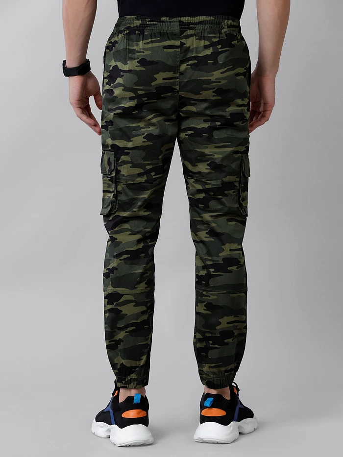 Camouflage Green Cargo Men Jogger Pants