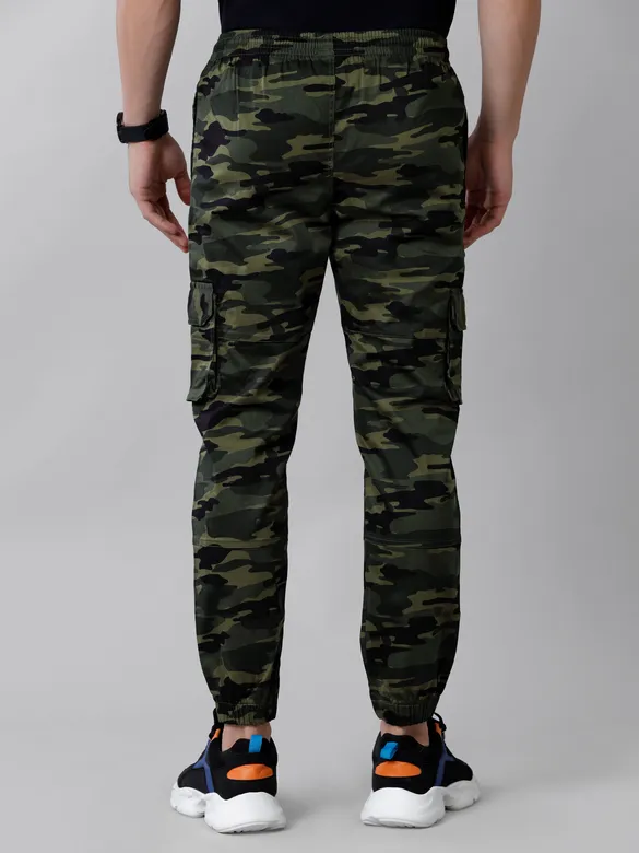 Camouflage Green Cargo Men Jogger Pants
