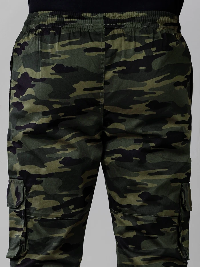 Camouflage Green Cargo Men Jogger Pants