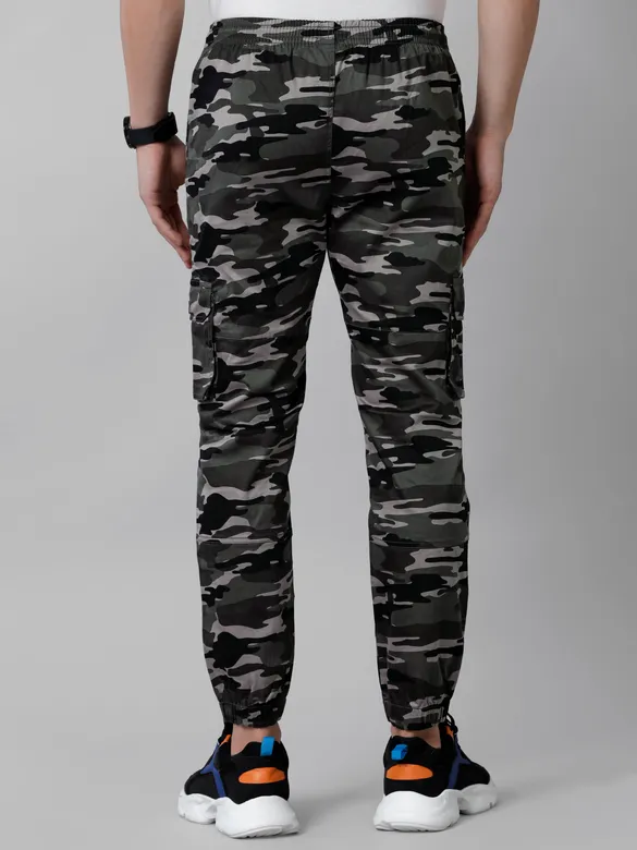 Camouflage Grey Cargo Men Jogger Pants