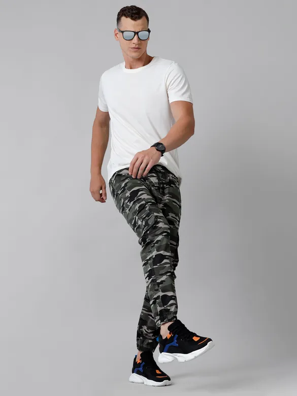 Camouflage Grey Cargo Men Jogger Pants
