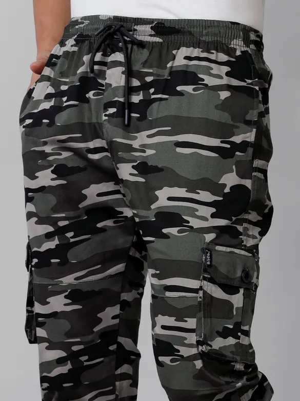 Camouflage Grey Cargo Men Jogger Pants