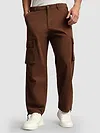 Chocolate Brown Statement Cargo Pants