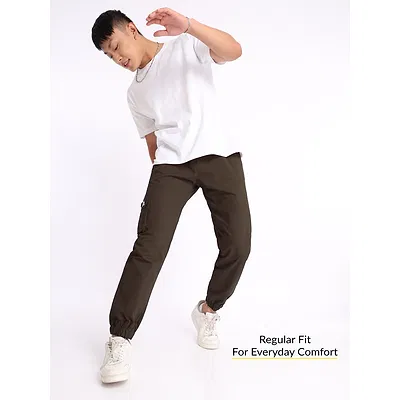 Coffee Brown Cargo Mens Jogger Pants