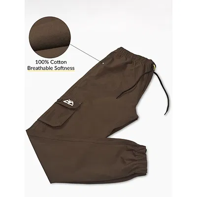Coffee Brown Cargo Mens Jogger Pants