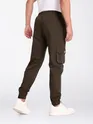 Coffee Brown Cotton Cargo Joggers