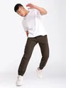 Coffee Brown Cotton Cargo Joggers