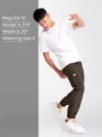 Coffee Brown Cotton Cargo Joggers