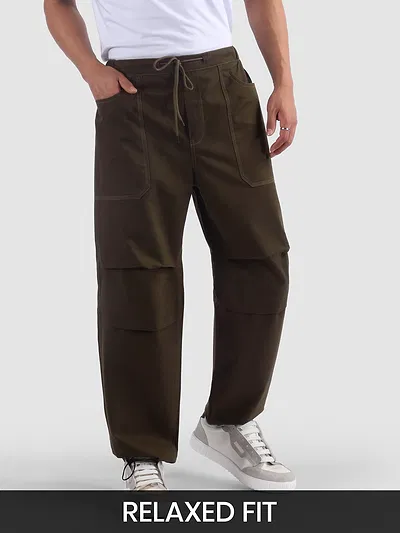 Coffee Brown Elasticated Cargo