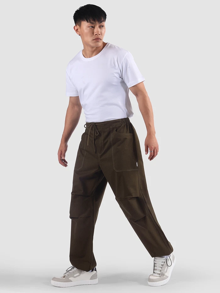 Coffee Brown Elasticated Cargo