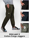choose any 2 cargo joggers for men in 9 colors with versatile pockets for outdoor adventures, 