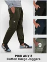 choose any 2 cargo joggers for men in 9 colors with versatile pockets for outdoor adventures, 