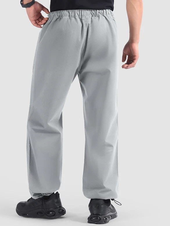 Smoke Grey Double Pleated Cargos