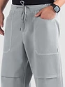 Smoke Grey Double Pleated Cargos